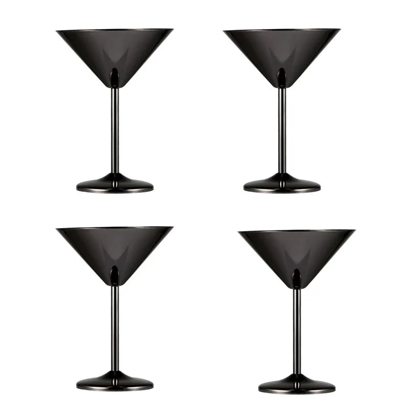 304 Stainless Steel Martini Glasses Set For Bar And Events