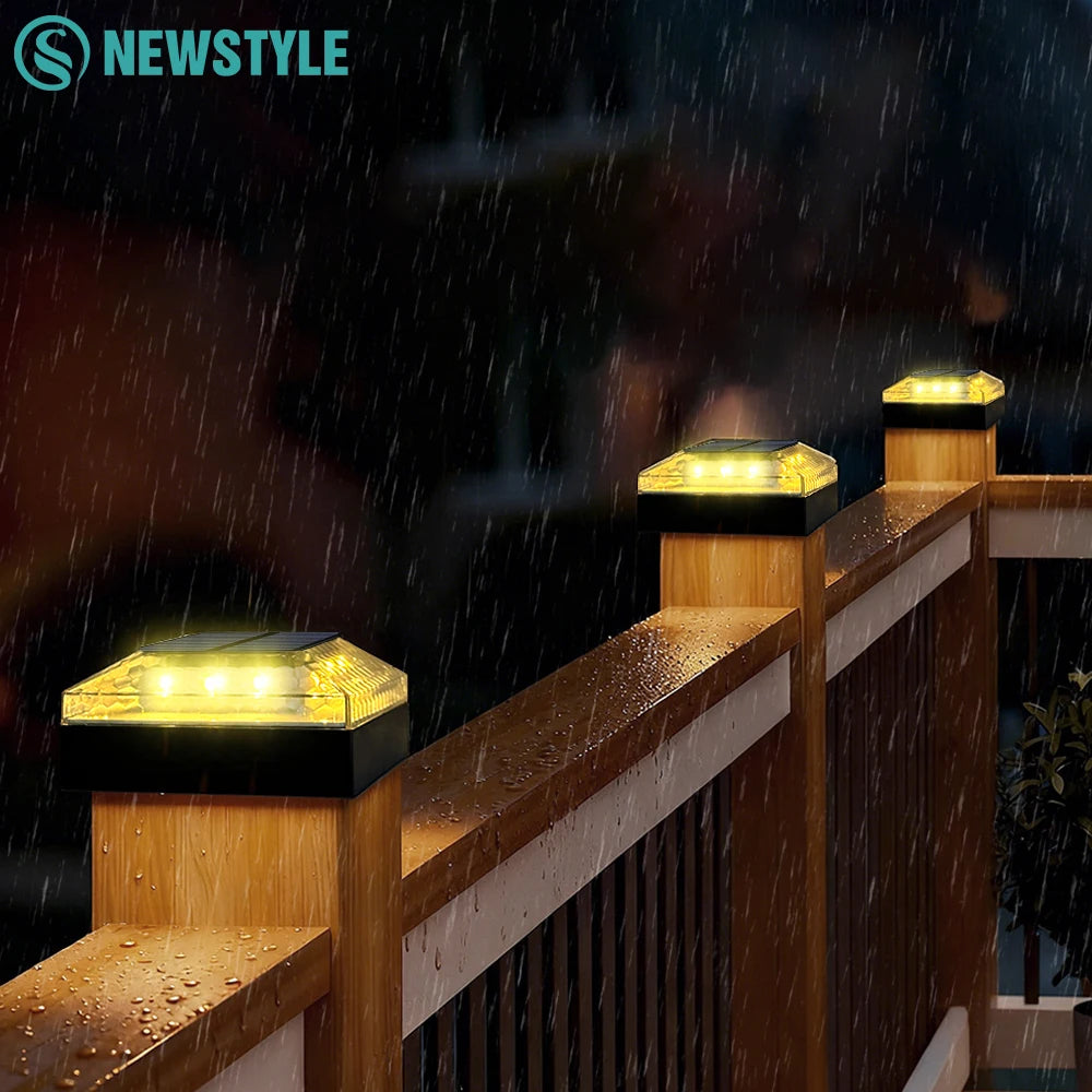 Newstyle Solar Post Cap Lights Outdoor LED Post Light IP65 Waterproof