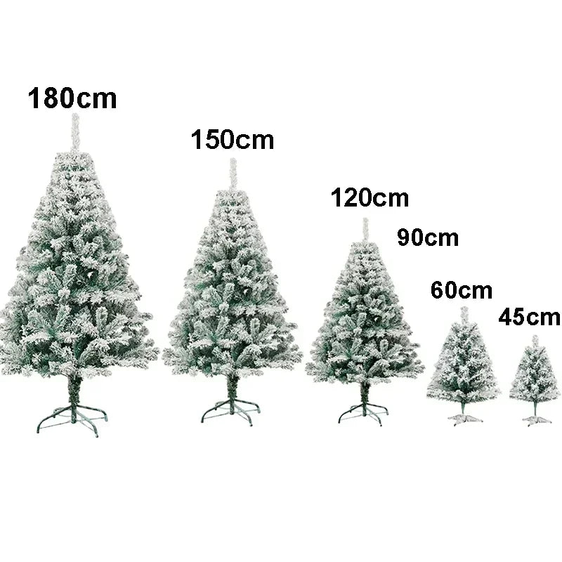 BeauNook-90/120/150/180cm Christmas Tree Decoration Set Christmas Trees Ornaments Snow New Year Party Holiday Outdoor Home Decor