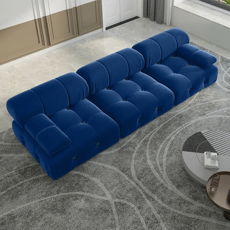 Sdorens Minimalist Velvet Modular Sectional Sofa Set