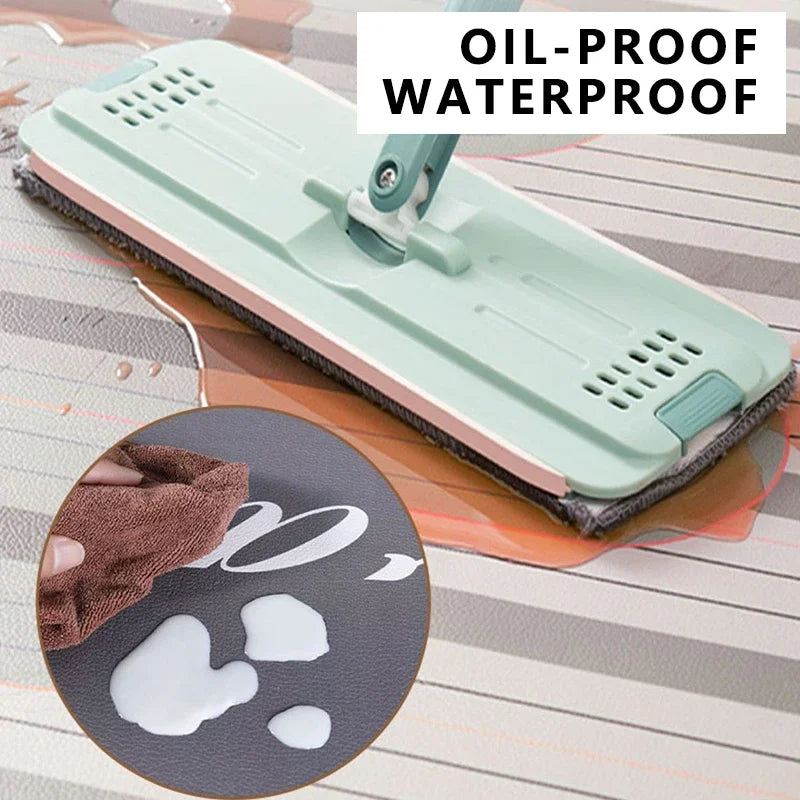 Kitchen Rug Waterproof Floor Mat Anti-slip Mats PVC Leather Carpet Black Carpets Minimalist Home Decor Rugs Alfombra De Cocina