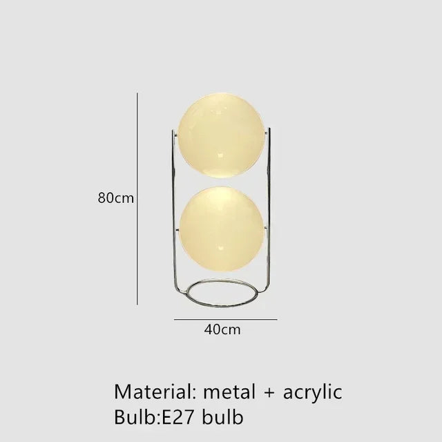 2026 Modern Creative Chrome Metal Floor Lamp White Acrylic Ball LED Standing Light for Living Room Hotel Room Sofa Art Decor