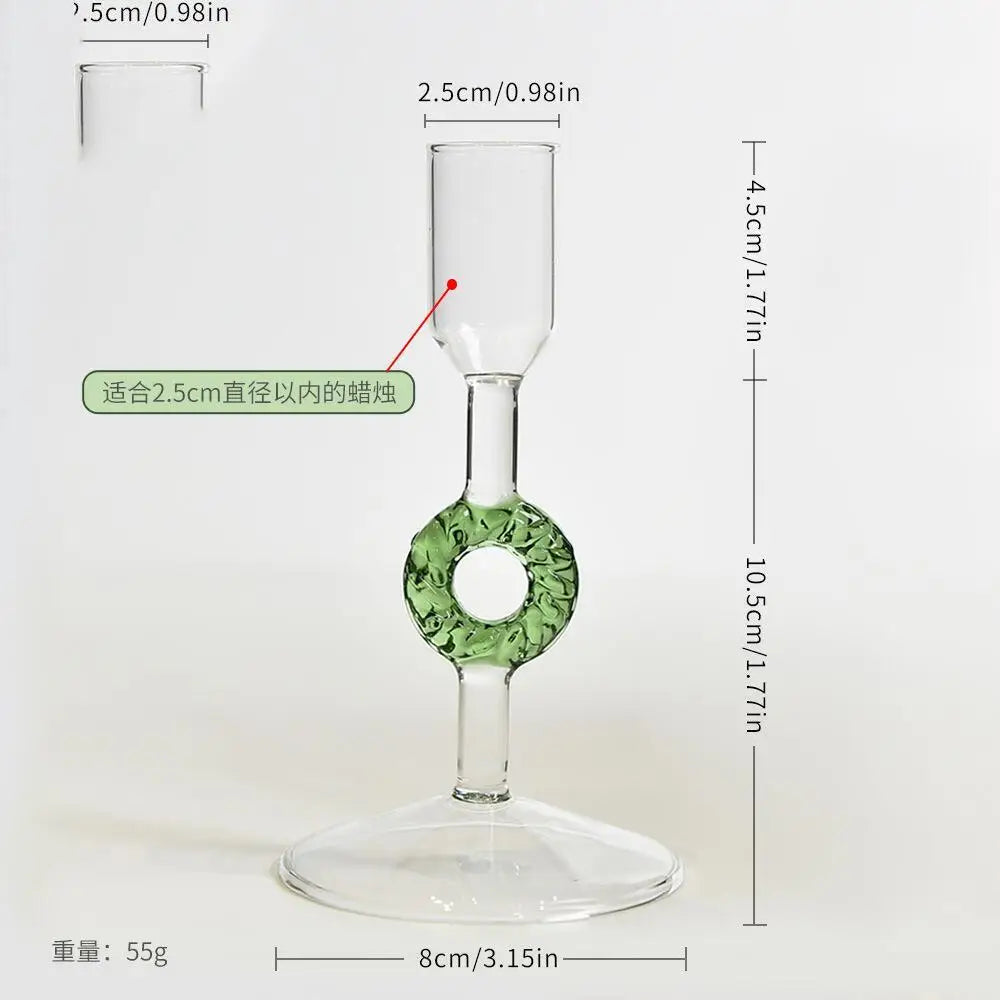 Nordic Christmas Trees Candle Stick Holder Tabletop Glass Borosilicate Candle Holders for Party Birthday Home Decor
