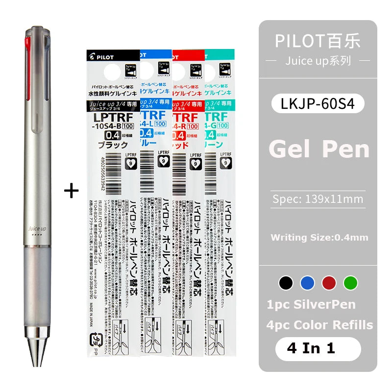 Japan Pilot JUICE UP Multifunctional Gel Pen 0.4MM 3Colors/4Colors Ballpoint Pens Back To School Office Statioinery Supplies