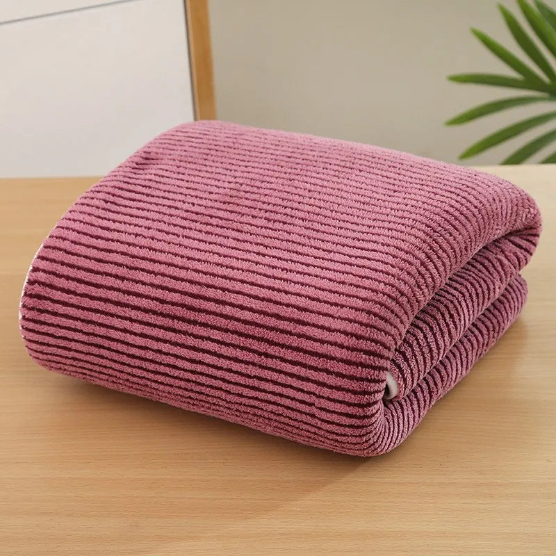 70x140cm Bamboo Charcoal Coral Velvet Bath Towel For Adult Soft Absorbent Bamboo Carbon Fiber Household Bathroom Towel Sets