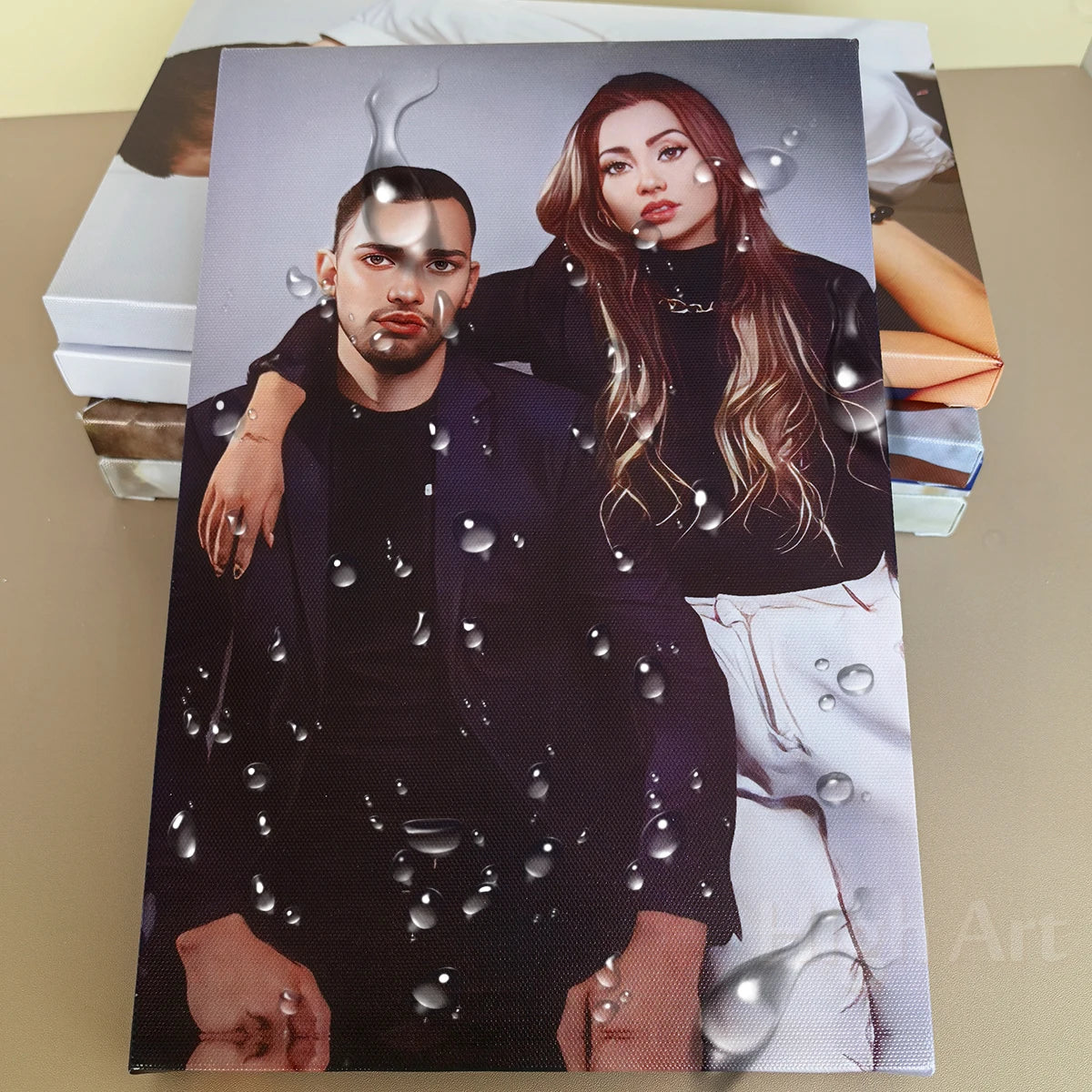 1Pcs Custom photo frame canvas painting /Transform Your Photo into Wall Art! Wood Framed Canvas Print - Personalized Home Decor