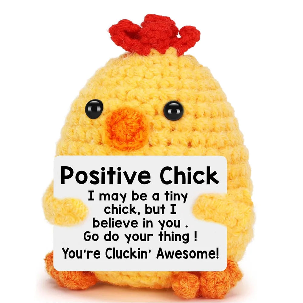 Positive Crochet Animals Christmas Birthday Gifts for Women Men Emotional Mom Dad Daughter Sister Friend Desk Home Fall Decor