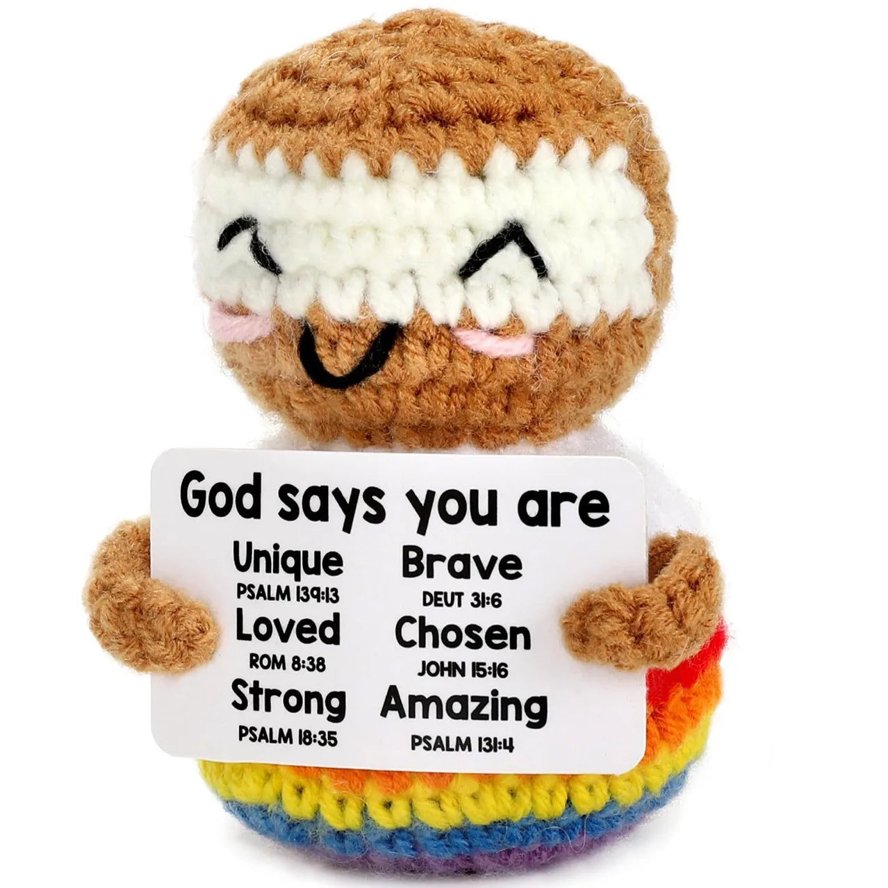 Positive Crochet Animals Christmas Birthday Gifts for Women Men Emotional Mom Dad Daughter Sister Friend Desk Home Fall Decor