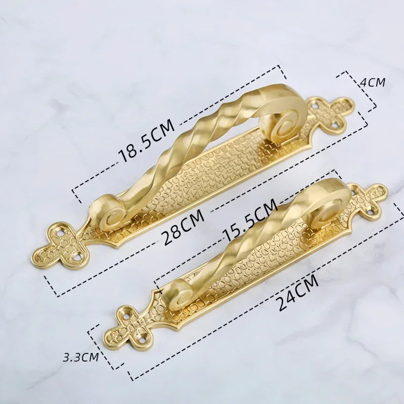 High-Concerned European Style Brass Door Handles for Homes