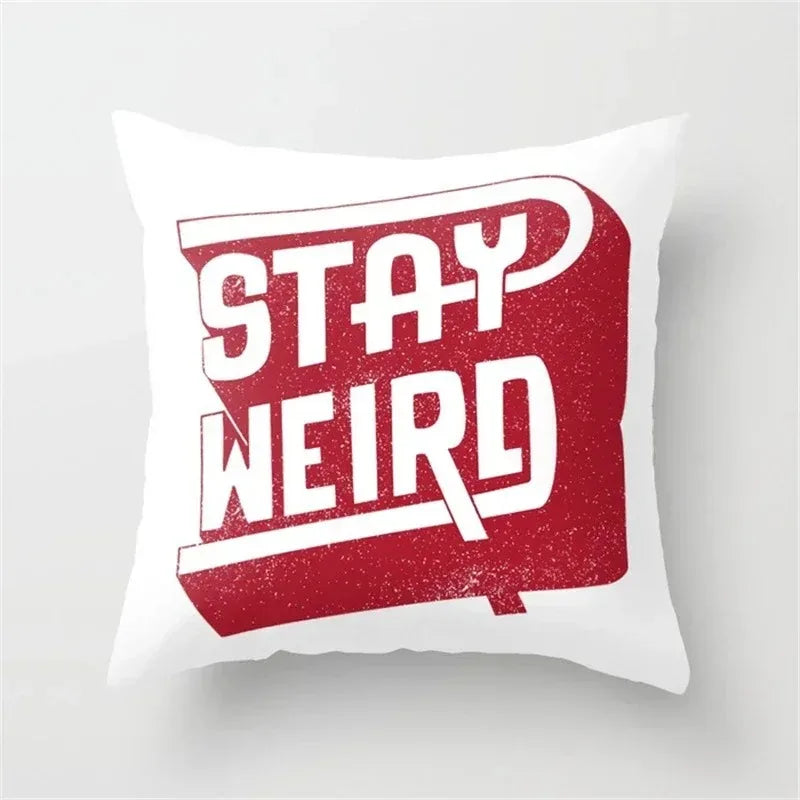 Cute Red Print Geometric Red Plaid Pink Lolita Pillow Cover Decorative Modern Nordic Throw Pillow Cover