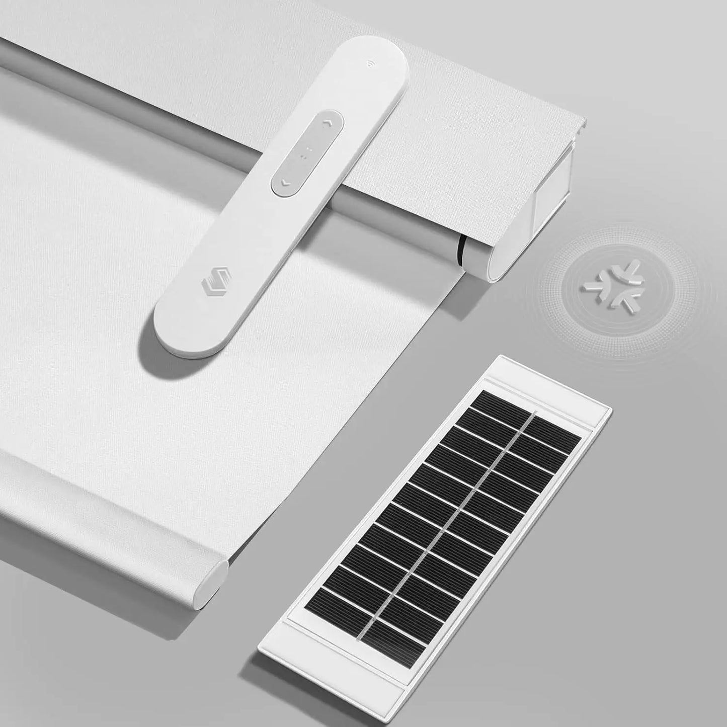 Motorized Blinds with Remote, Automatic Roller Shades for Windows with Matter Motor,Solar Panel,Rechargeable