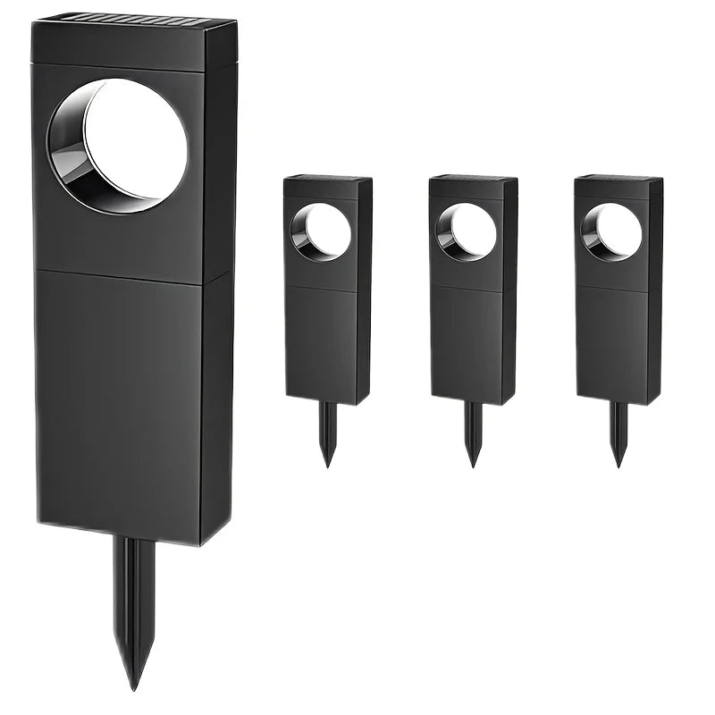 Solar Pathway Lights 4 Pack Auto On Off LED Outdoor Decor