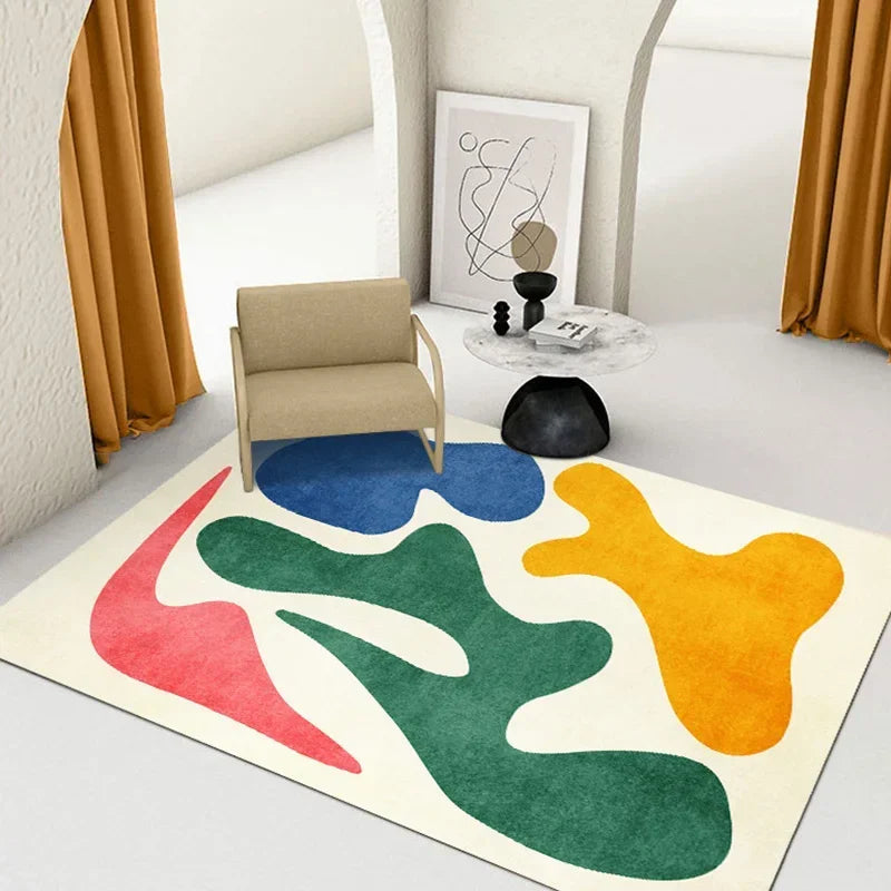 Facaishu Polyester Living Room Rug Cartoon Pattern Carpet