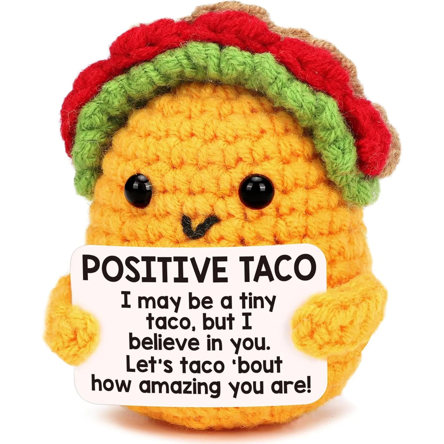 Positive Crochet Animals Christmas Birthday Gifts for Women Men Emotional Mom Dad Daughter Sister Friend Desk Home Fall Decor
