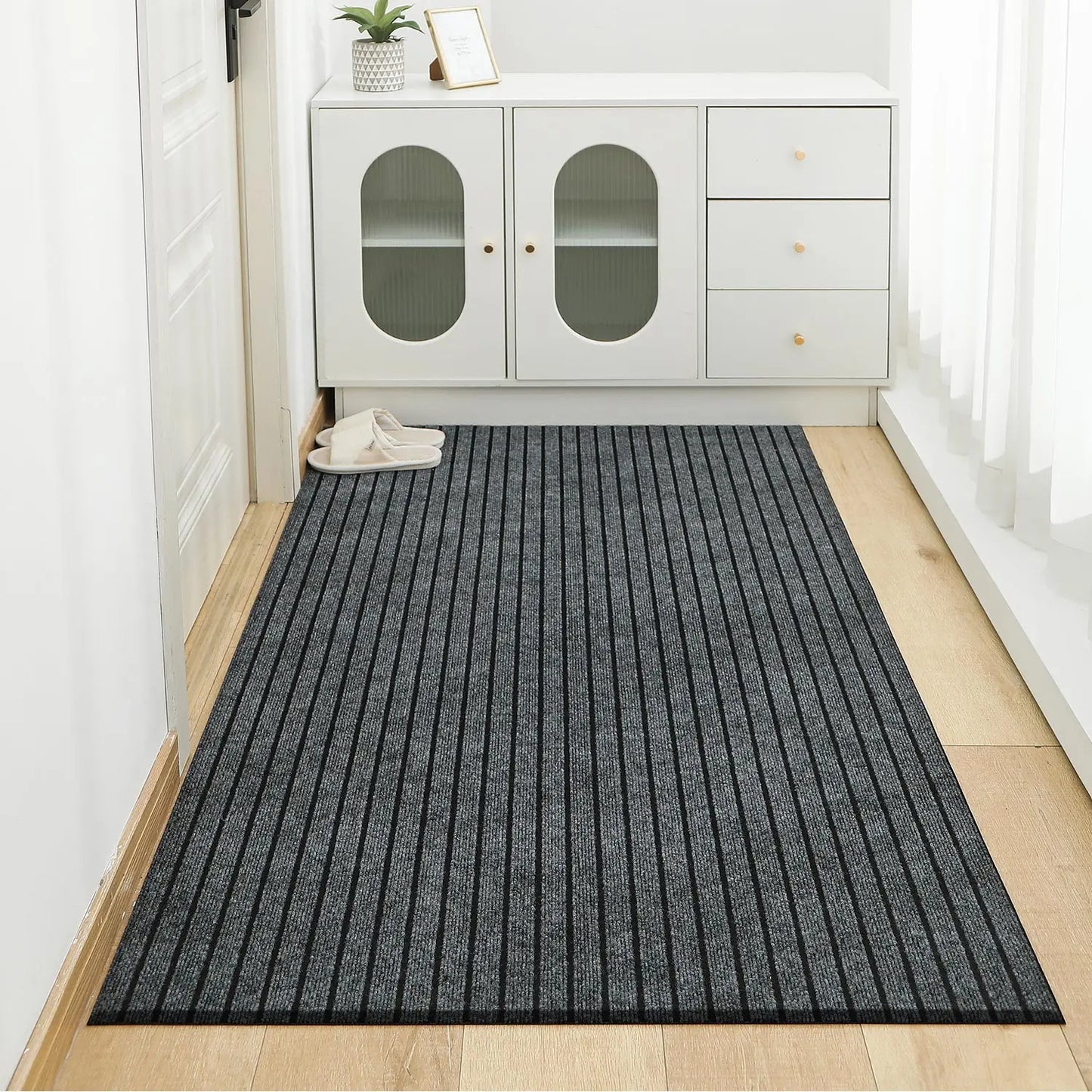 Modern Minimalist Square Floor Mat Anti Slip Durable Machine Washable