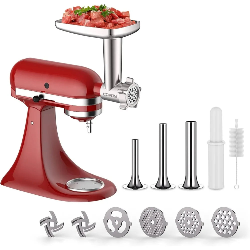 Meat Grinder Attachment for Stand Mixers with Four Plates