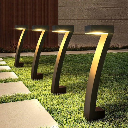 6Pack Solar Pathway Lights Outdoor Auto On Off Yard Garden