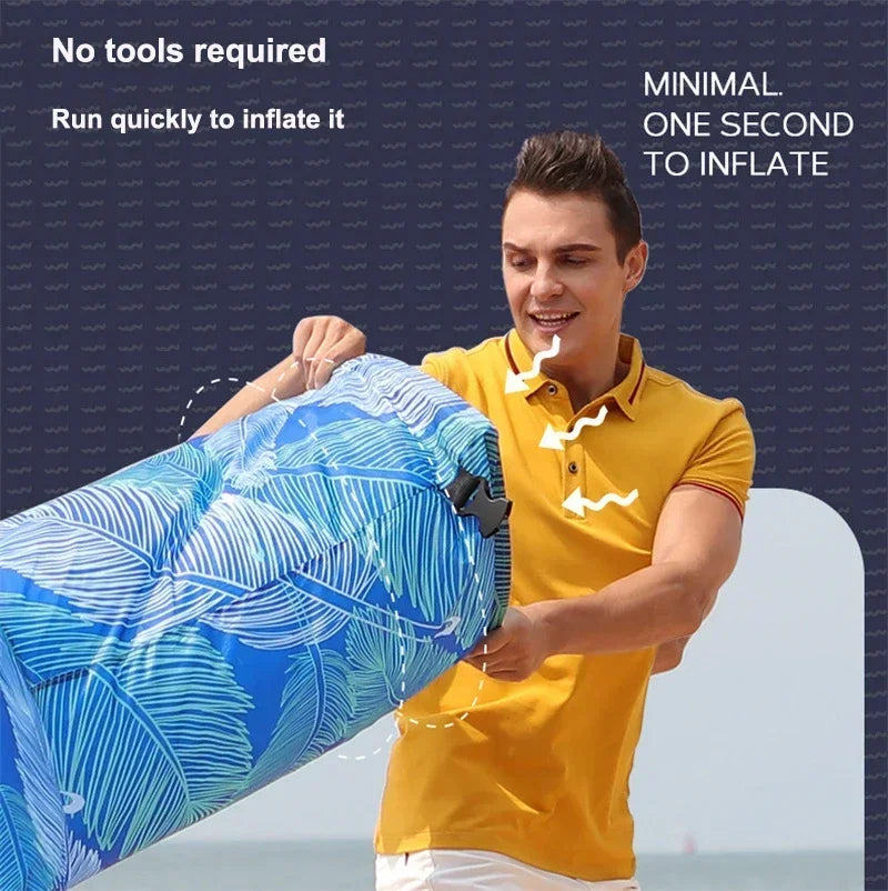 Inflatable Sofa Bed To Sleep Double Mattress Ultralight Weight Seats Air Self Haiking Trips Bed Camping Supplies Widesea Pillow