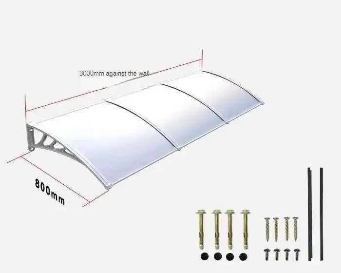 Fashionable Aluminum-plastic Panel Awnings for Outdoor Rainproof UV-proof Silent Awning Modern Simple Awnings for Door Head