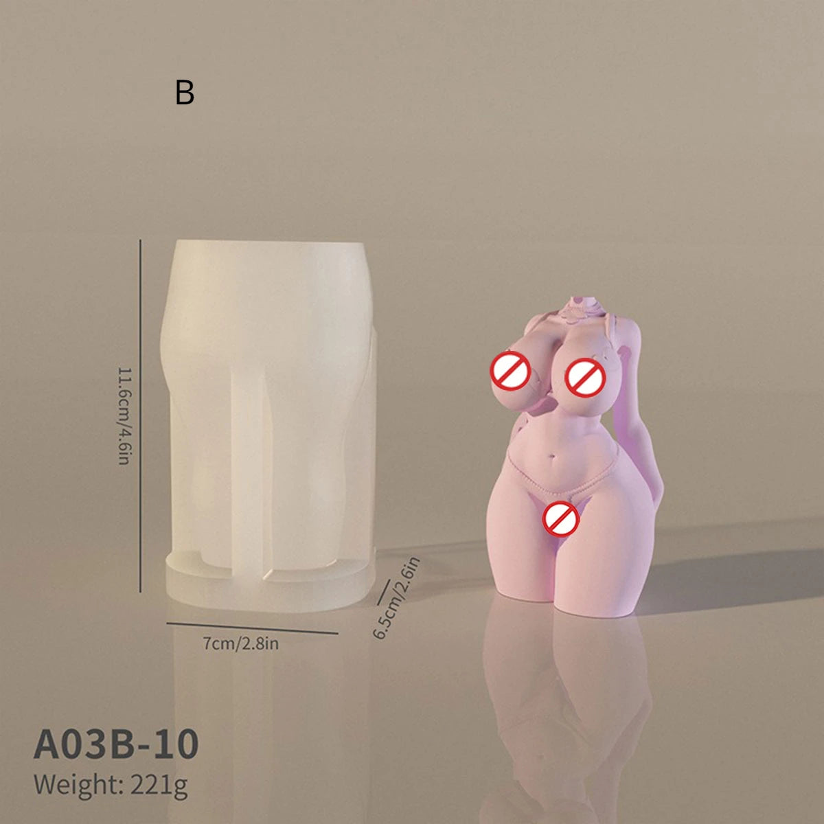 Artistic Headless Human Body Candle Silicone Mold 3D Female Body Statue Plaster mould Creative Humanoid Chocolate Art Decor gift