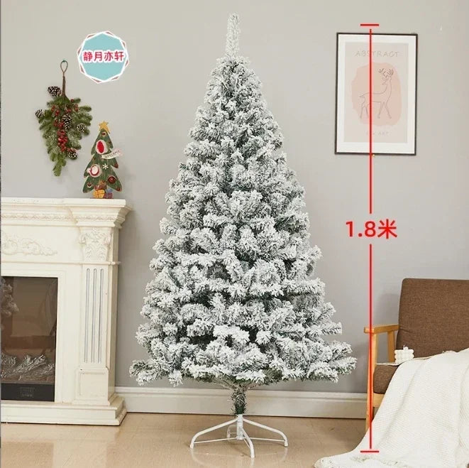 BeauNook-90/120/150/180cm Christmas Tree Decoration Set Christmas Trees Ornaments Snow New Year Party Holiday Outdoor Home Decor