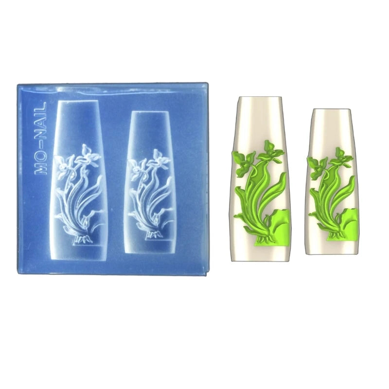 Butterfly- Embossing Silicone Mold Nail Art Carving Mold Suitable for Diy Nail Art Decor Supplies Nail Template Tool