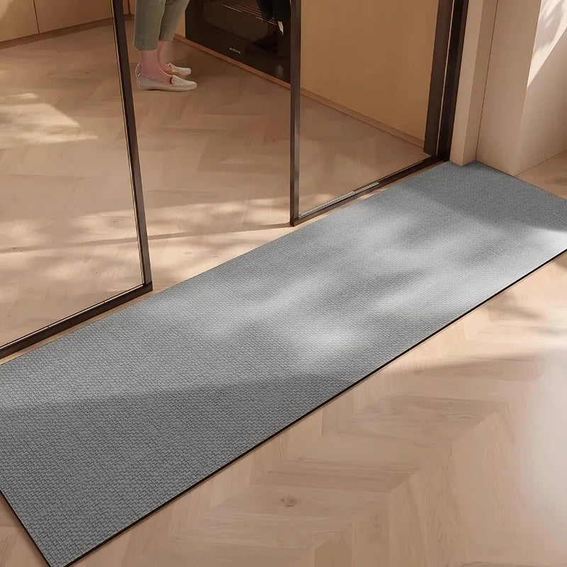 Kitchen Rug Waterproof Floor Mat Anti-slip Mats PVC Leather Carpet Black Carpets Minimalist Home Decor Rugs Alfombra De Cocina