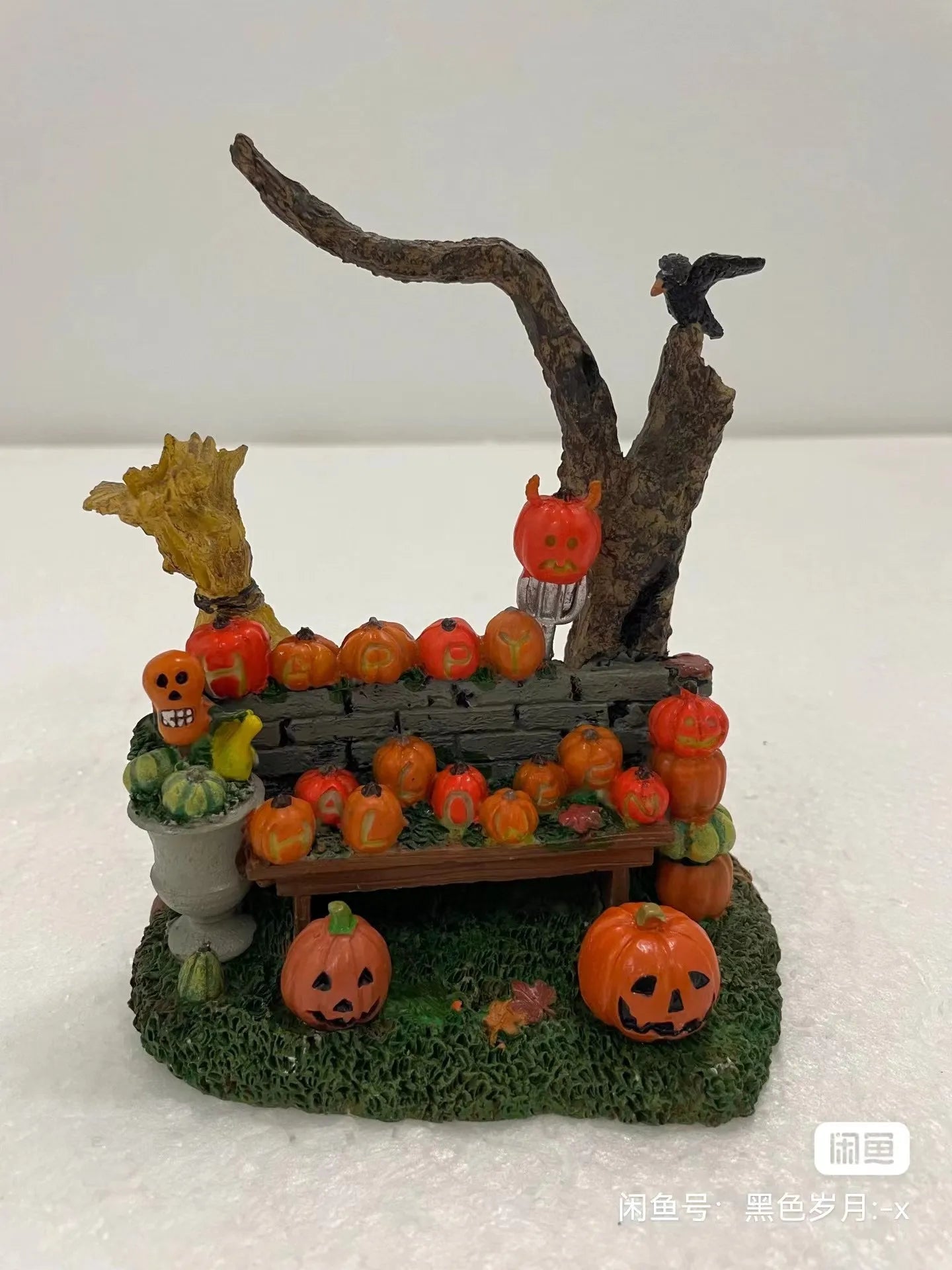 Halloween Decor Creative Halloween Scene Resin Ornaments Ghost Taking Pictures Figurine Garden Ornaments Home Decor Accessories