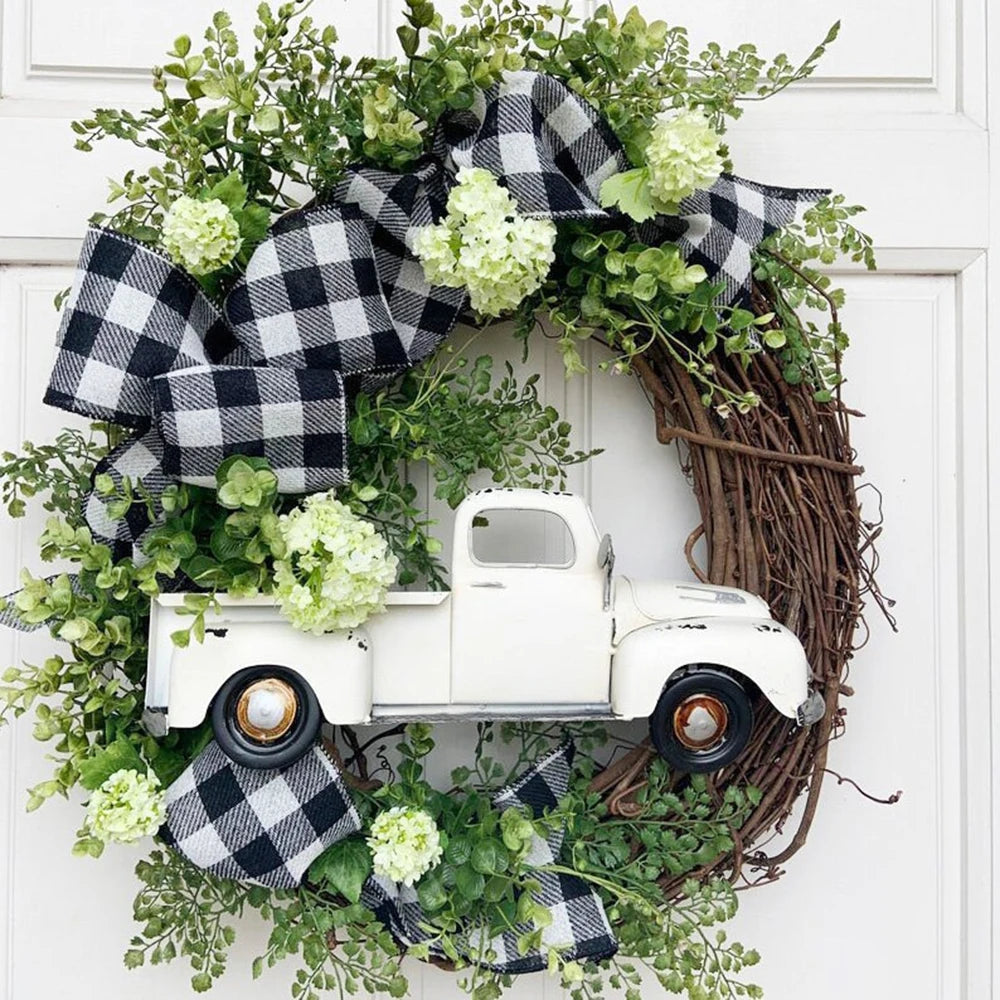 FZCSPEED Christmas Wreath for Front Door Christmas Collection Wreaths Artificial Festival Decor for Indoor Outdoor Wall Window