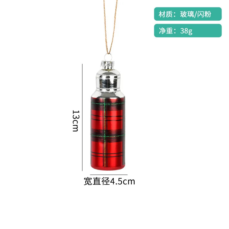 Car Pendant Christmas Decorations Glass Painting Christmas Tree Hanging Ornaments For Home New Year Kids Gift Toys
