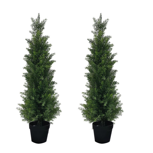 Guangdong CN Outdoor Artificial Cedar Tree 2-Pack UV Protected Evergreen