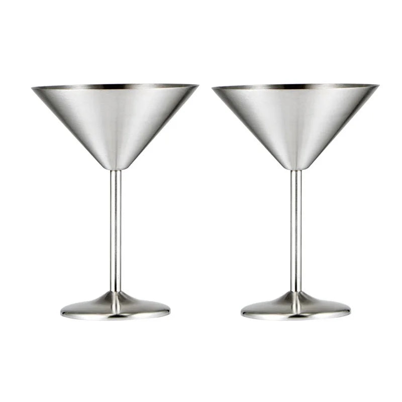 304 Stainless Steel Martini Glasses Set For Bar And Events