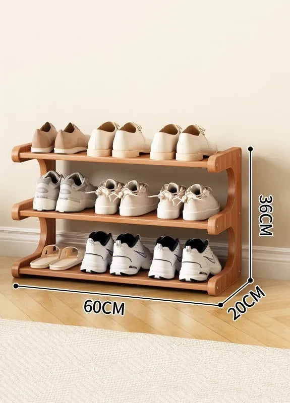 Simple shoe rack for household use, wooden storage at the entrance, multi-layer dormitory storage at the entrance, storage rack