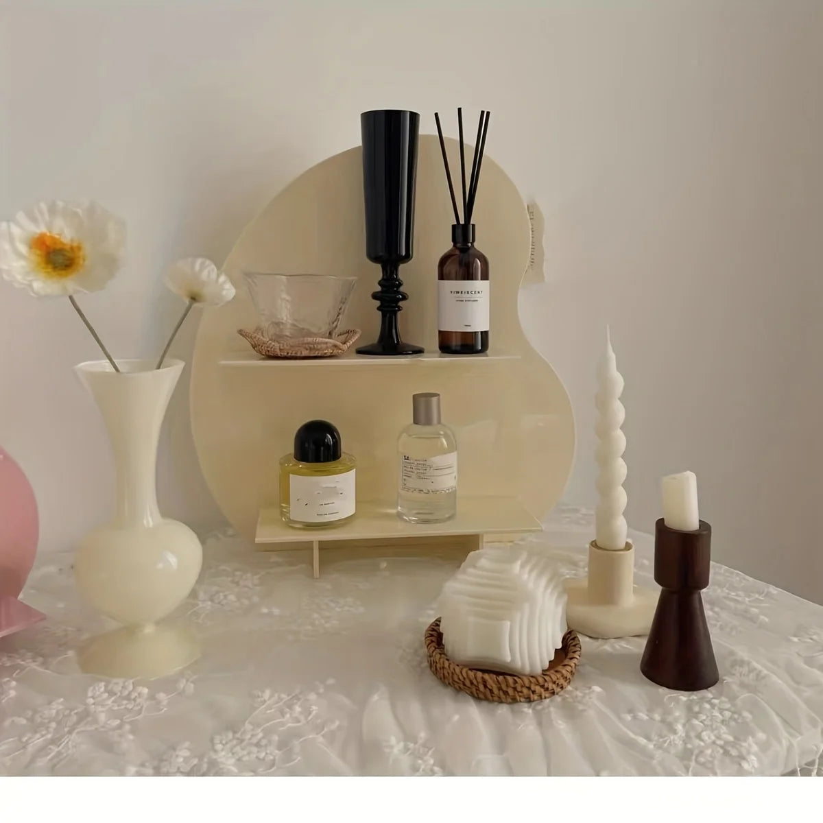 2-Layer Acrylic Storage Rack,Multi-Purpose Display Holder for Cosmetics,Perfume, Crafts. Durable,Space-Saving & Easy to Assemble