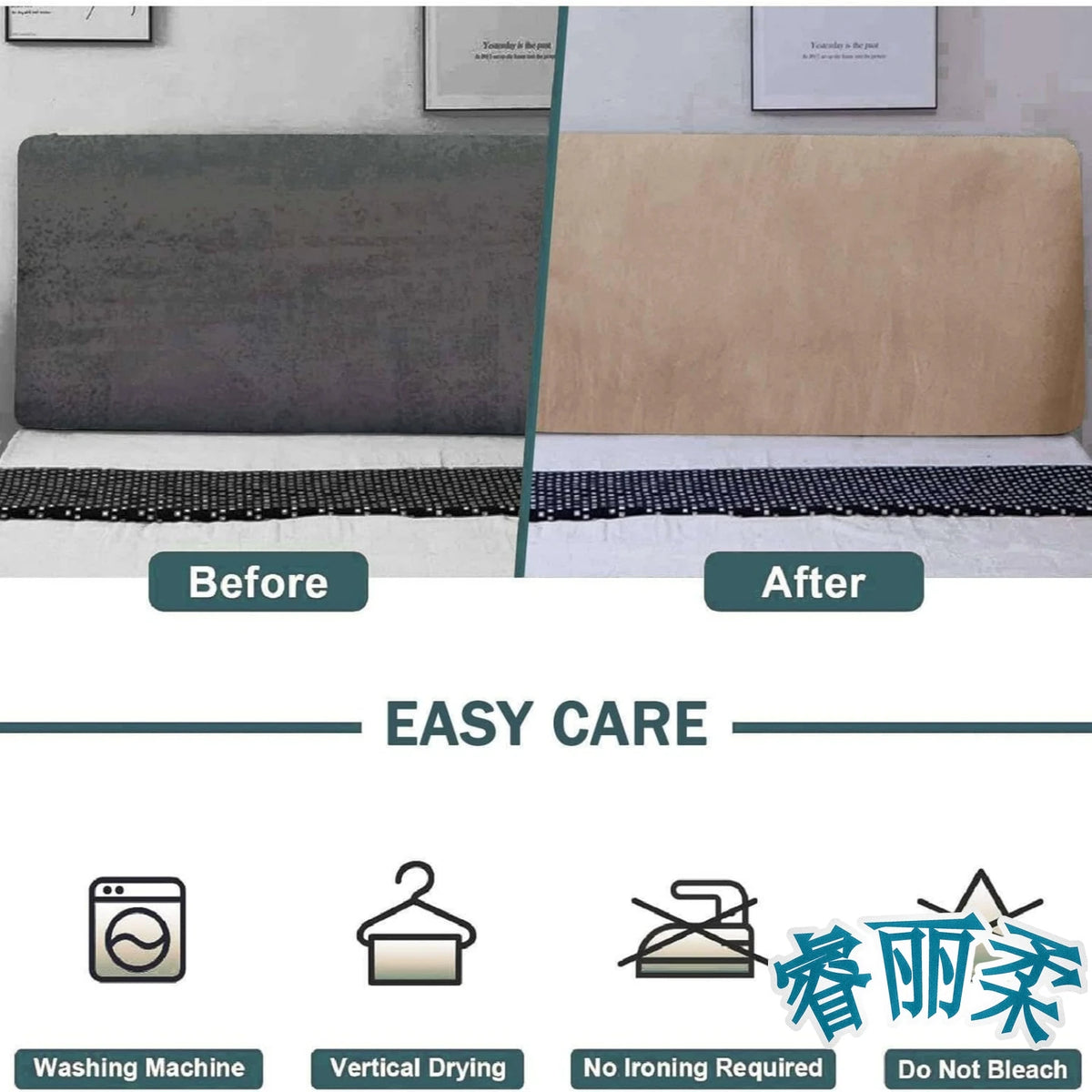 Velvet Bed Headboard Cover All-Inclusive Design Solid Color Elastic Protection Headboard Protection Cover for Single Double King