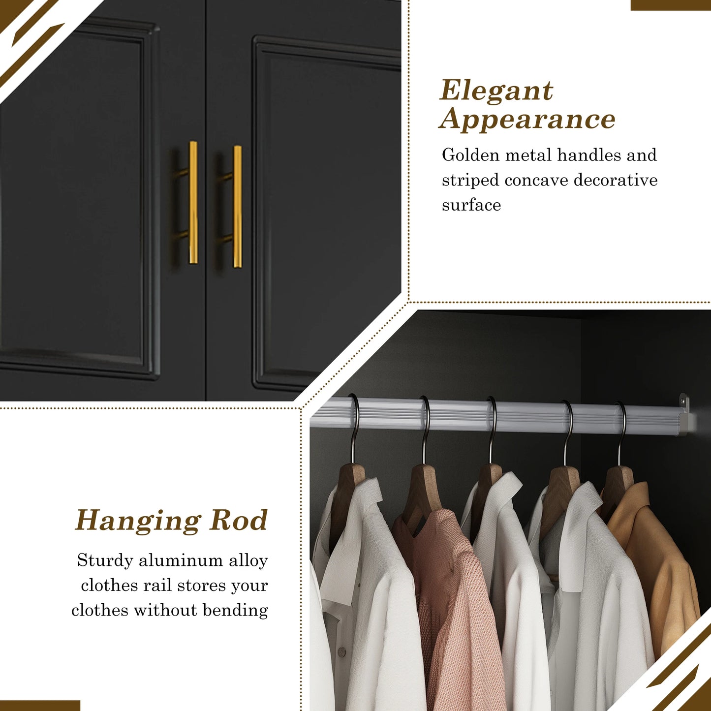 QiaoShiRenFinishes 4 Door LED Armoire Wardrobe With Mirror