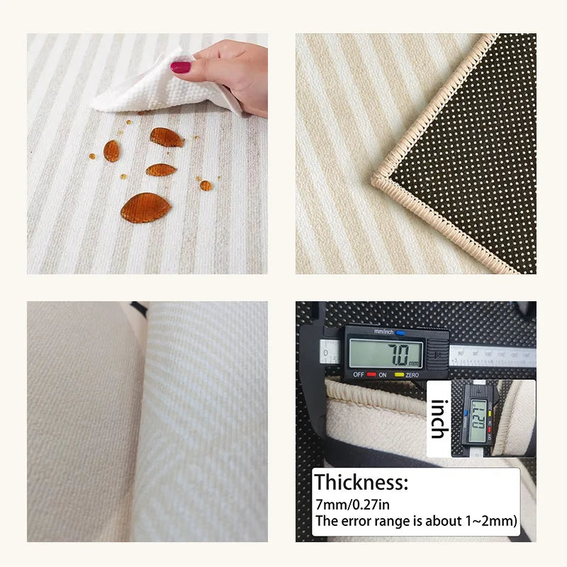 Black White Geometric Living Room Decorative Carpet Modern Minimalist Bedroom Carpets Line Art Study Room Rug Easy To Care Rugs