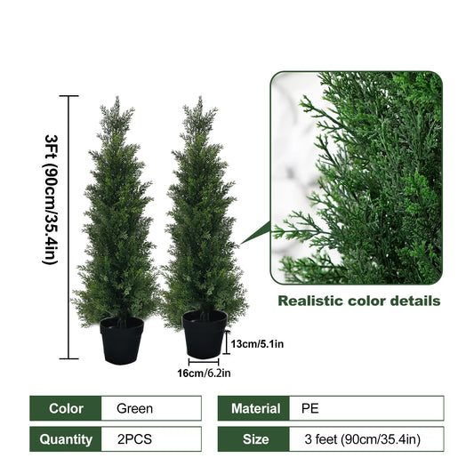 CN Guangdong Outdoor Artificial Cedar Trees For Front Porch Pair