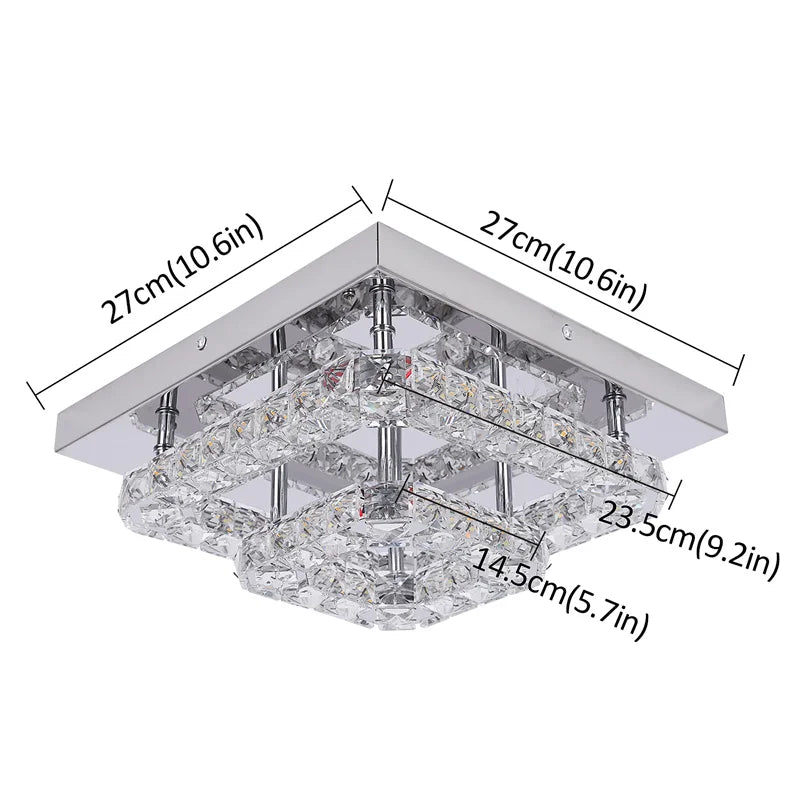 Modern Led Chandelier K9 Crystal Ceiling Lamp Fixture Bedroom Living Dining Room Pendant Light Lustres Home Decor Plafonnier Lum