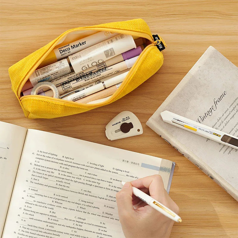 Pencil Case Bag for Girls and Boys Kawaii Washable Pen Box Multicolor Optional Cute Pen Pouch Back To School Stationery Supplies