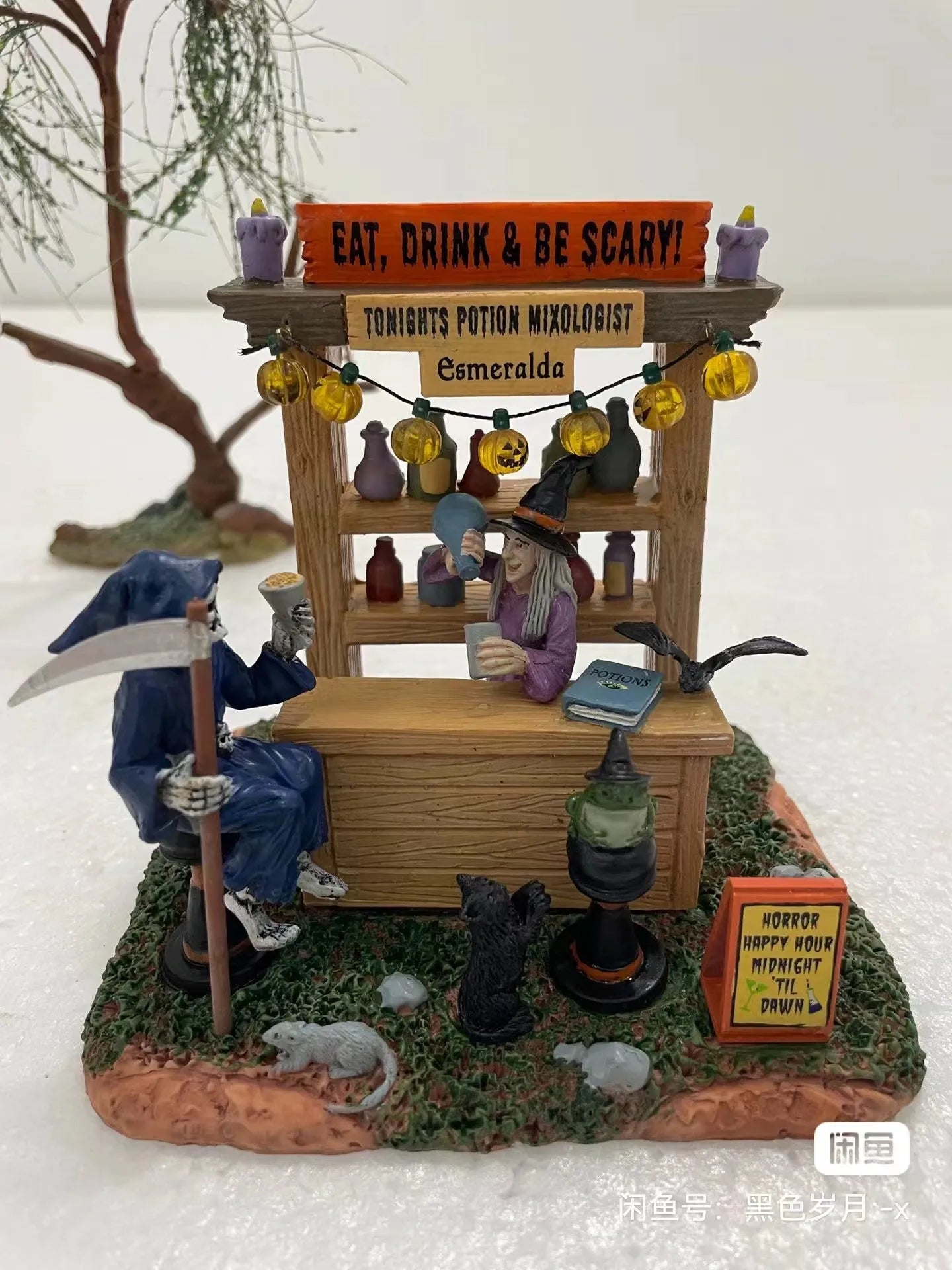 Halloween Decor Creative Halloween Scene Resin Ornaments Ghost Taking Pictures Figurine Garden Ornaments Home Decor Accessories