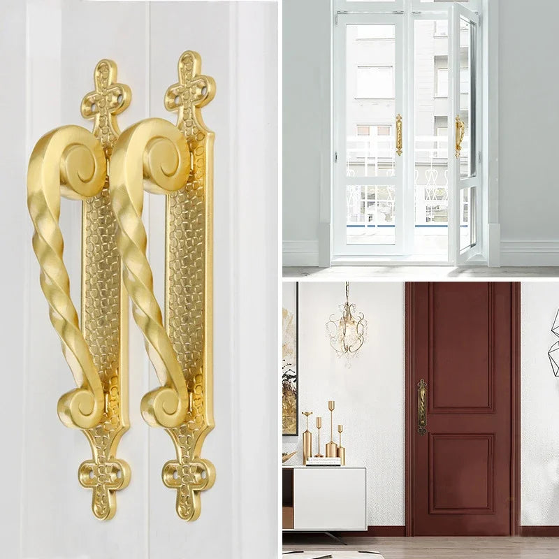 High-Concerned European Style Brass Door Handles for Homes
