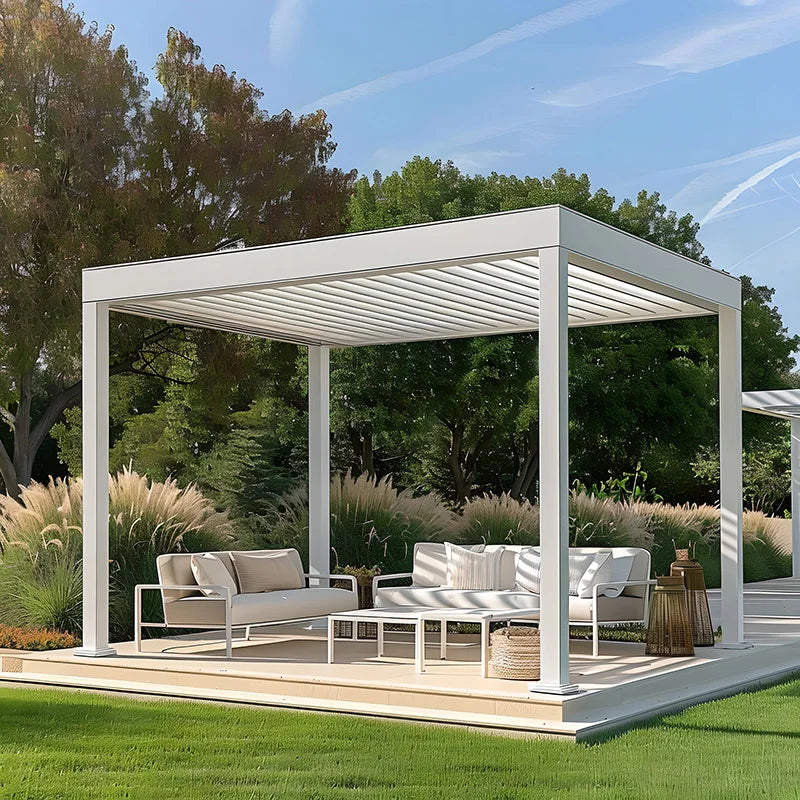 Backyard Terrace Folding Waterproof Bioclimatic Roof 4X3 Gazebo Pergolas Sunroom Tents Gazebi Tonnelles Marquees Awnings