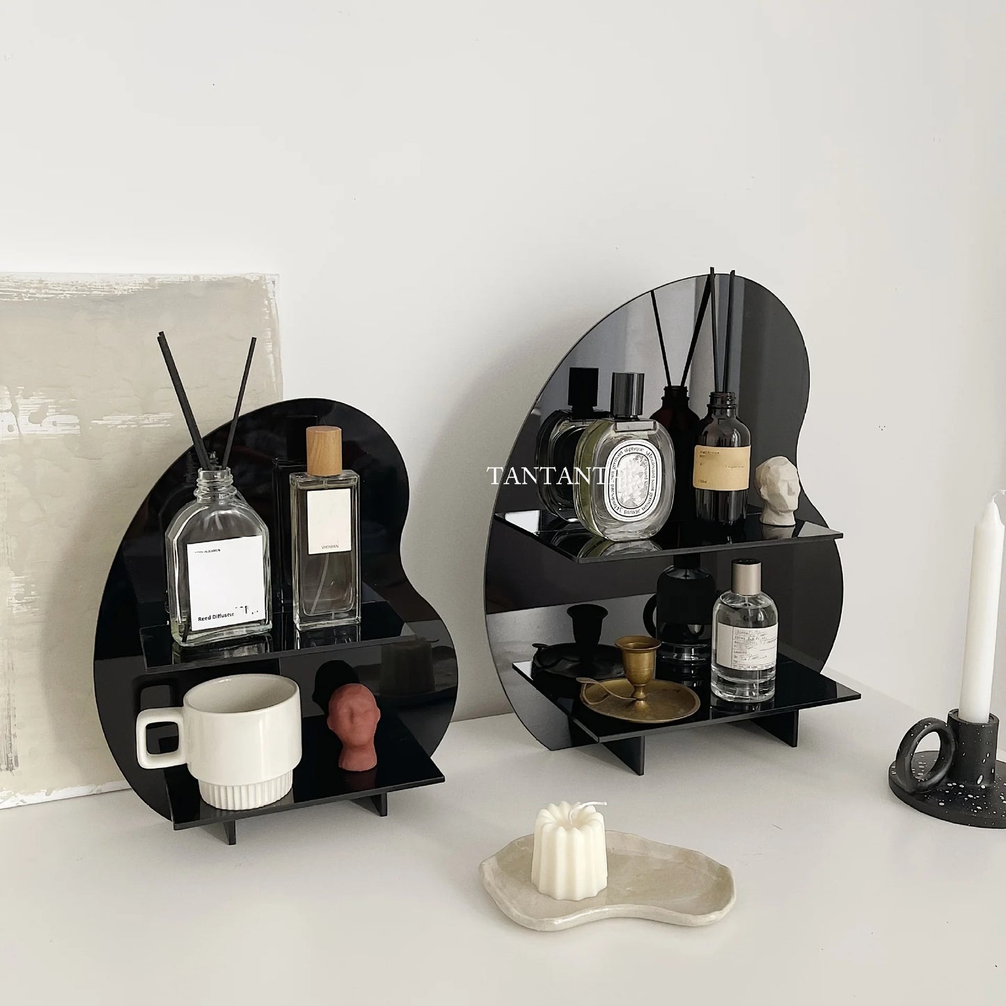 2-Layer Acrylic Storage Rack,Multi-Purpose Display Holder for Cosmetics,Perfume, Crafts. Durable,Space-Saving & Easy to Assemble