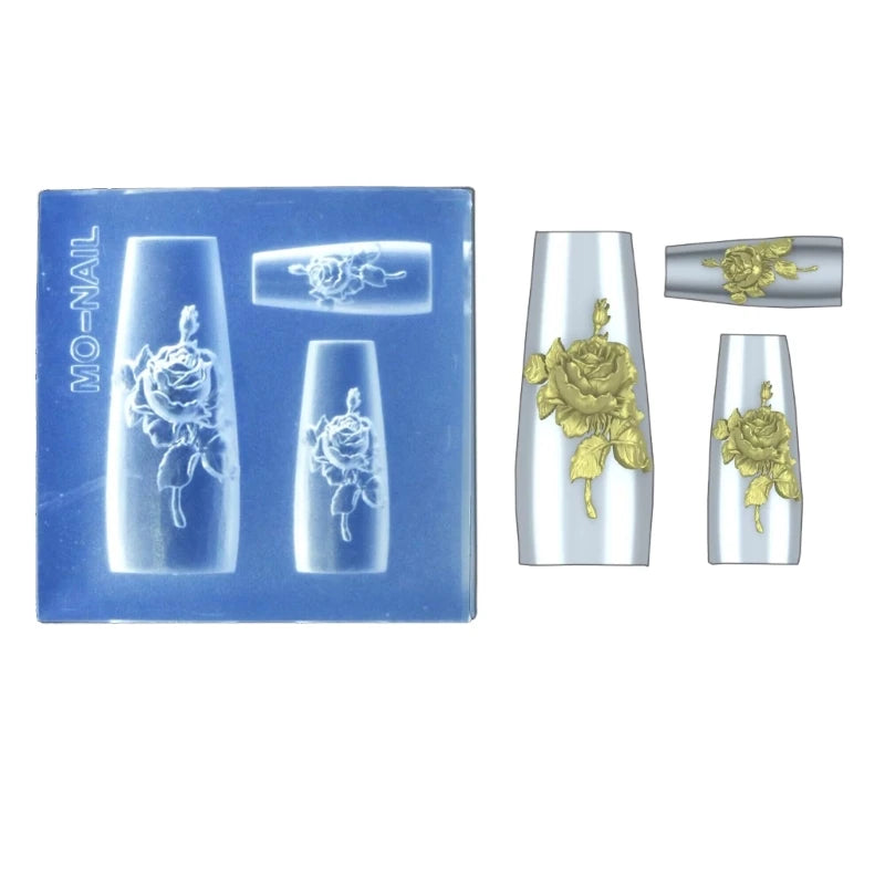 Butterfly- Embossing Silicone Mold Nail Art Carving Mold Suitable for Diy Nail Art Decor Supplies Nail Template Tool