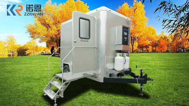 Single Station Mobile Portable Toilet Trailer Camping VIP Luxury Restroom Trailer Prefab Houses