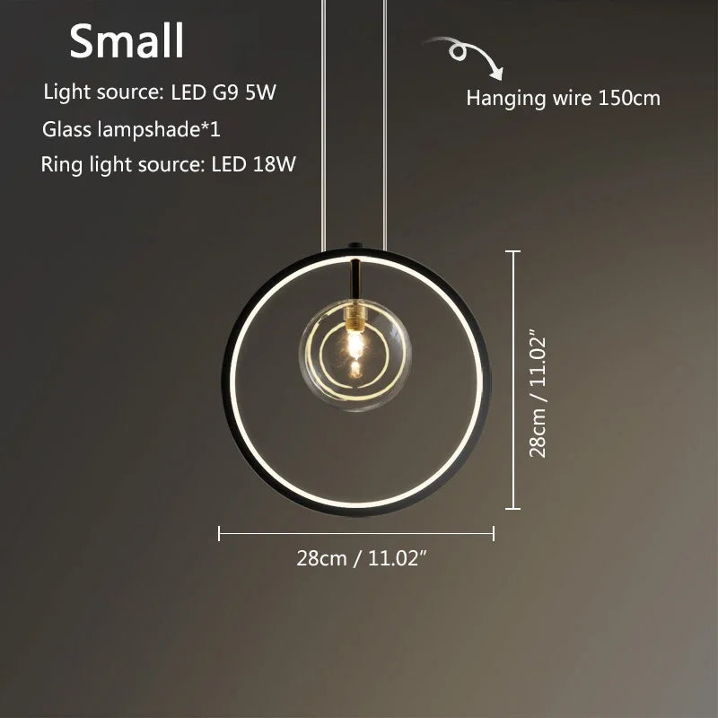 Round Glass Bubbles Chandelier For Living Room Dining Room Kitchen Table Bedroom Modern Glass Ball Pendant Lights Black