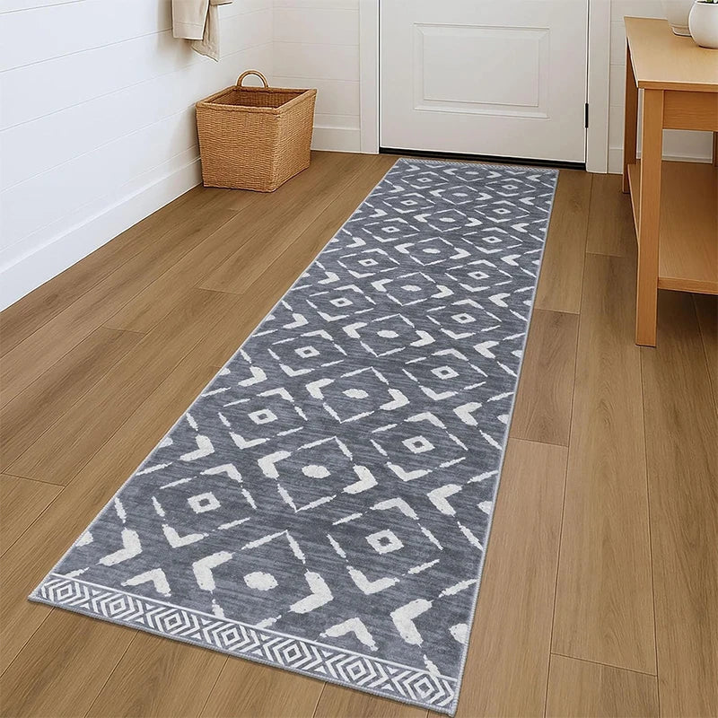 Runner Rug for Hallway Carpet Non-slip Floor Mats Soft Machine Washable Carpets Geometric Bohemian Corridor Home Decor Rugs