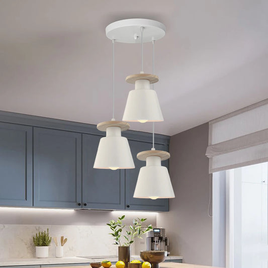 1/3 Heads Modern Living Room Pendant Lamp Art Decor Bar Pendant Light Simple Hanging Lampshade Luminaire for Home Lighting E27