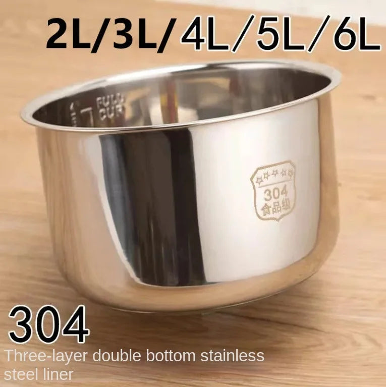 Stainless Steel 304 Nonstick Electric Pressure Cooker Liner For Rice Cooker